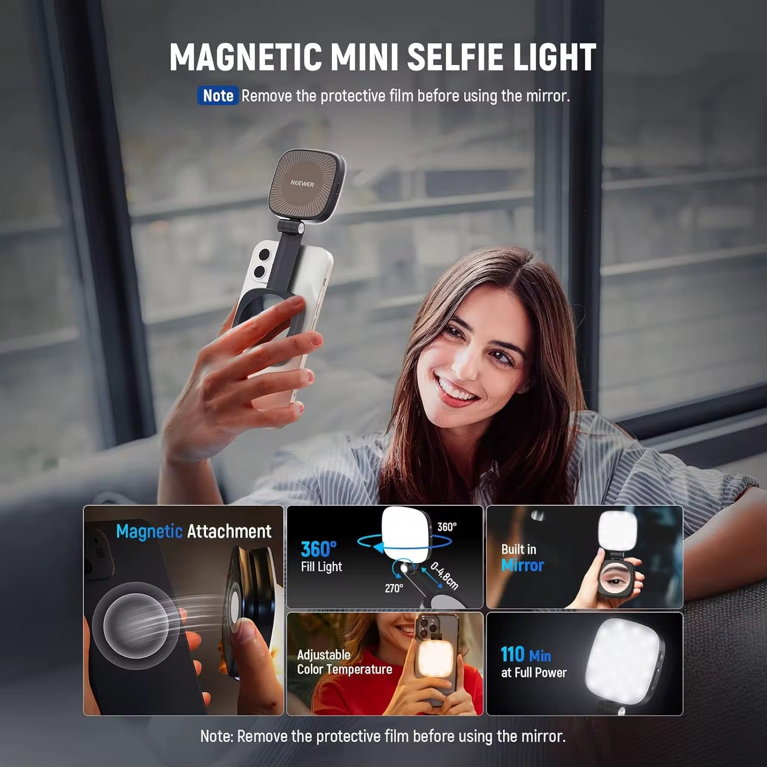 Selfie light magnetic