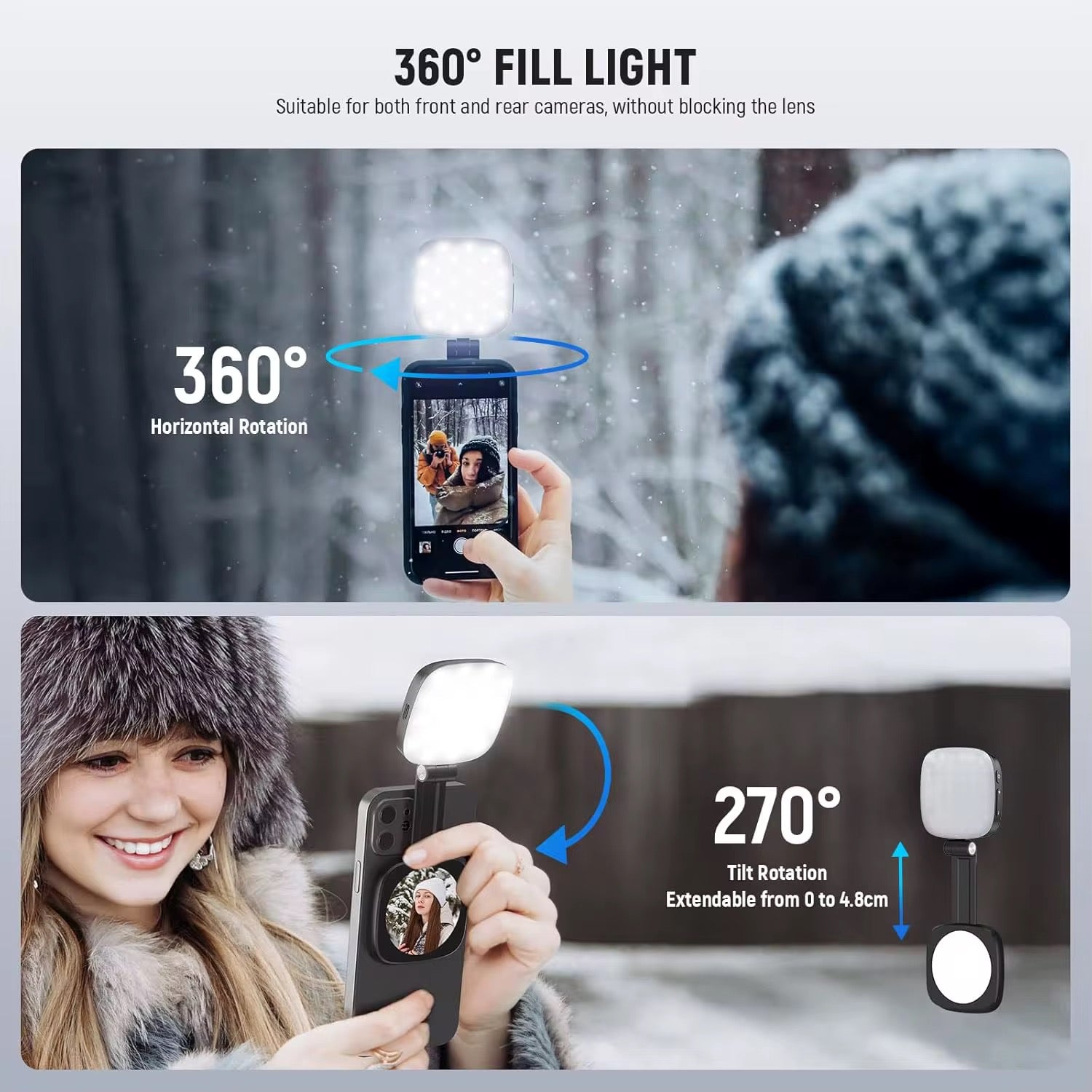 Selfie light magnetic